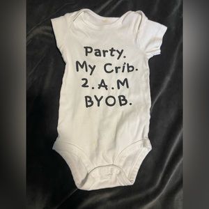 Baby onesie BYOB 9 months